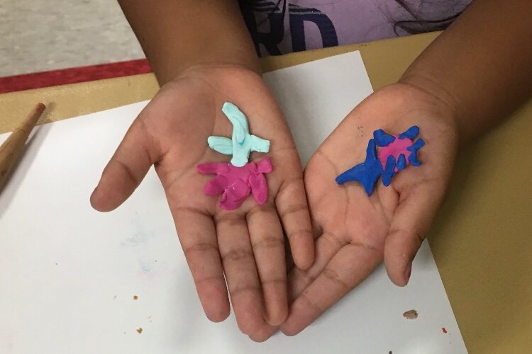 Lincoln Elementary students made polymer clay designs to be displayed at the Springfield Museum of Art throughout September. 