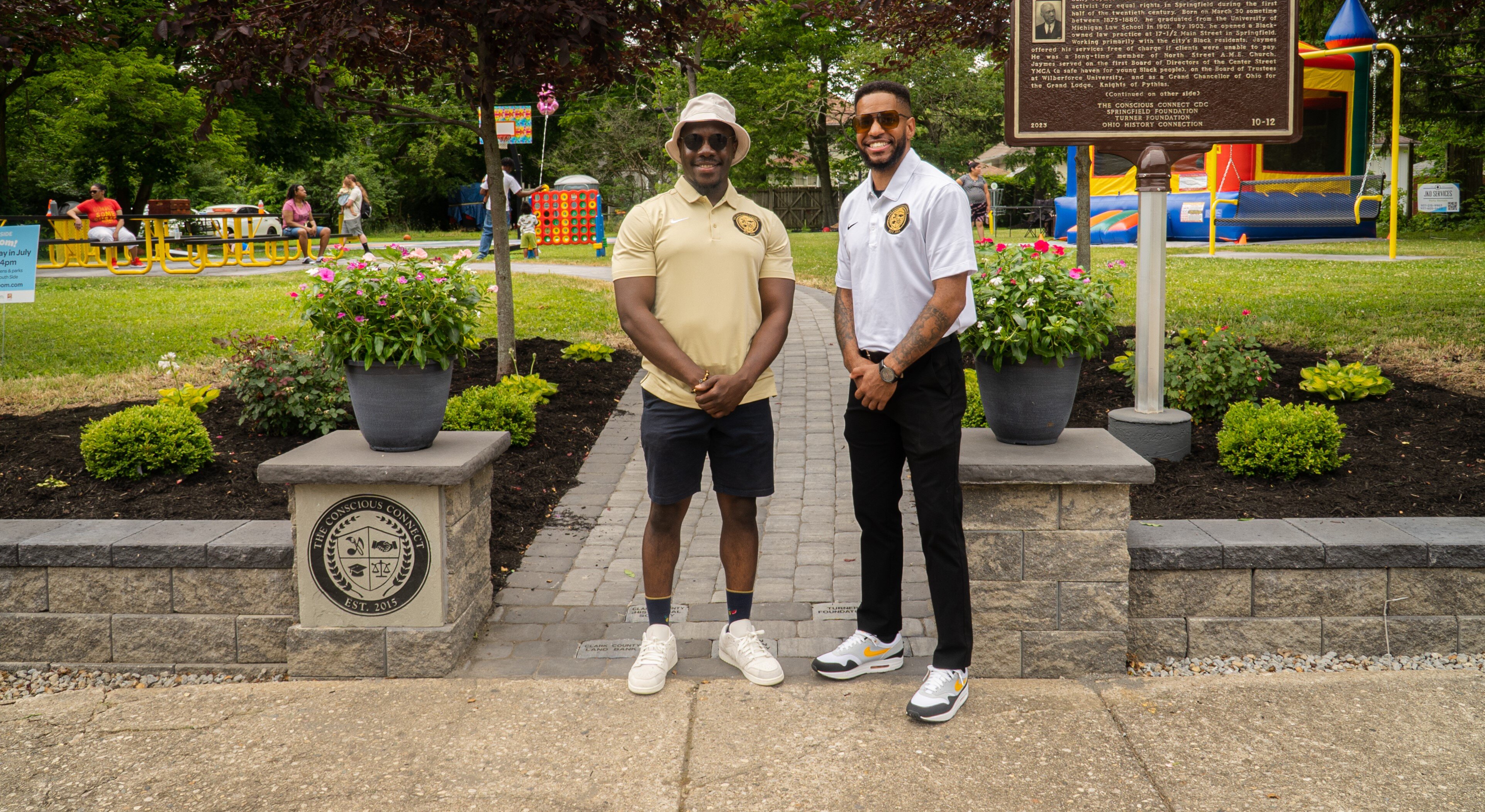 Conscious Connect Founders Karlos L. Marshal and Moses B. Mbeseha at Sully Jaymes park